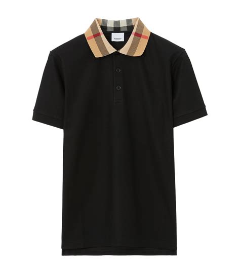 burberry black t shirt collar|check collar polo shirt burberry.